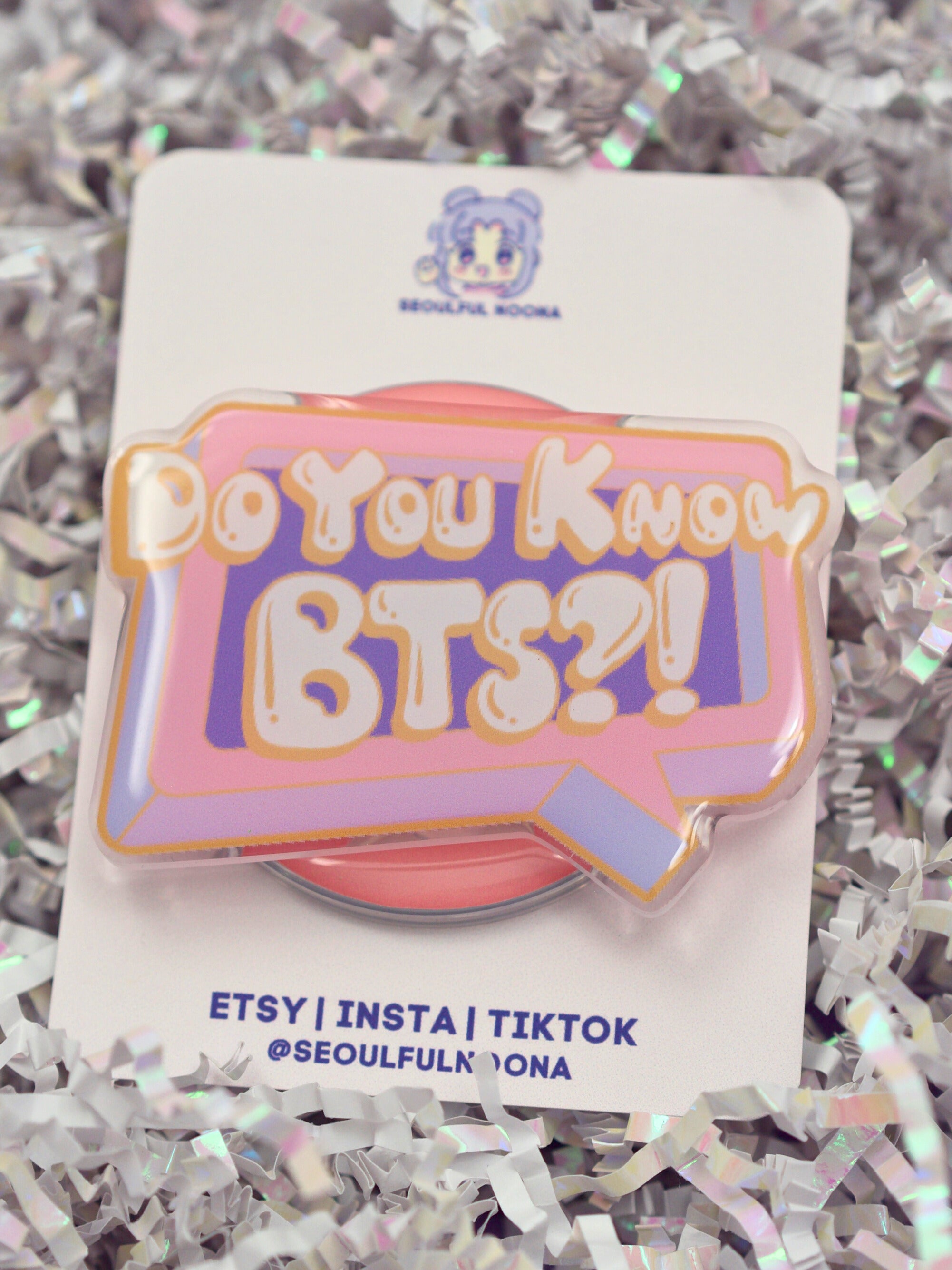 "Do You Know BTS?!" Mag safe Phone grips (oopsie print)