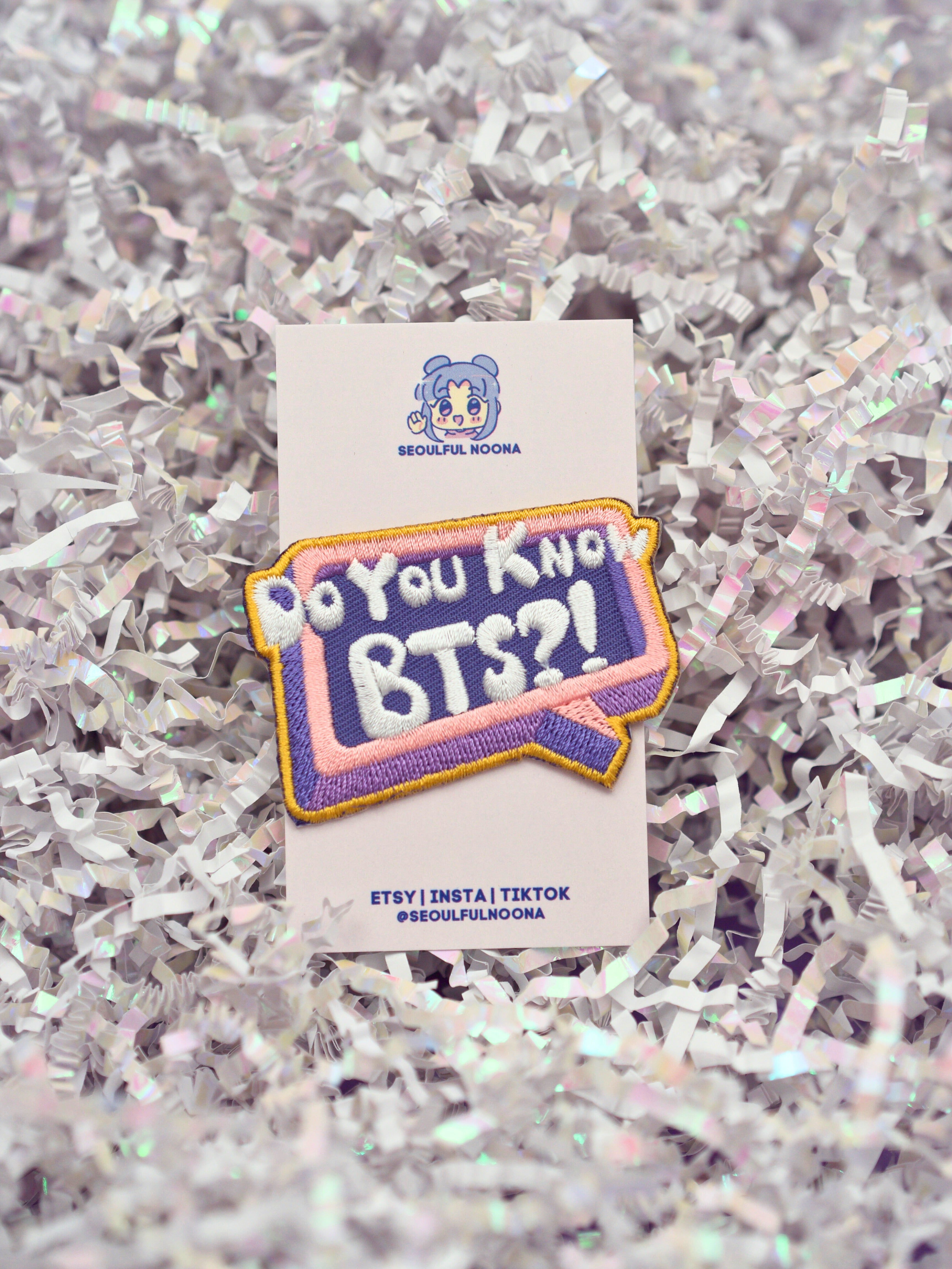 "Do You Know BTS?!" Iron-on patch